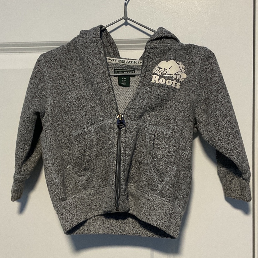 Roots Kids Charcoal Zip-Up Hoodie